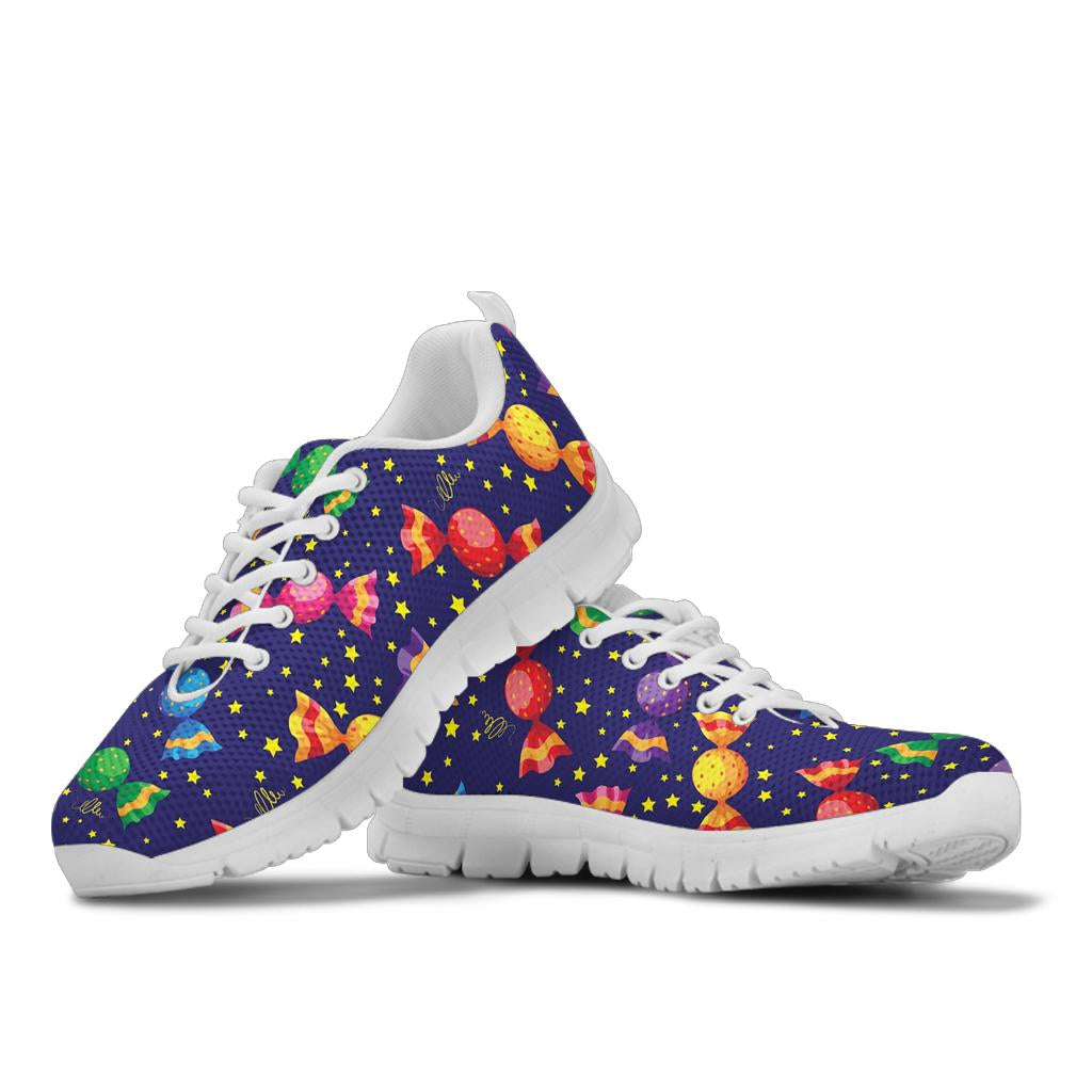 Candy Pattern Print Design CA06 Sneakers White Bottom Shoes