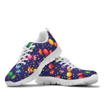 Candy Pattern Print Design CA06 Sneakers White Bottom Shoes
