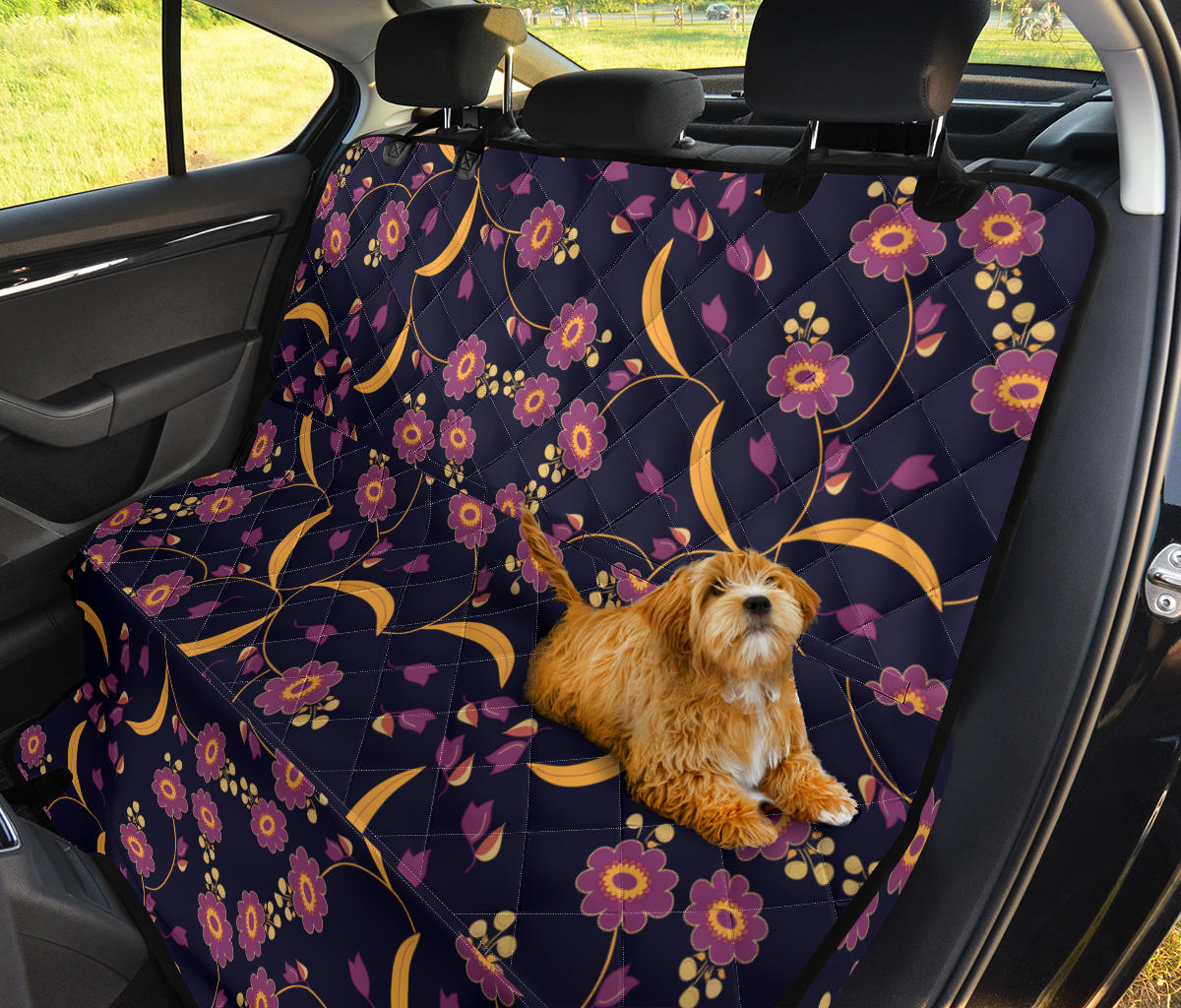 Anemone Pattern Print Design AM012 Rear Dog  Seat Cover
