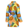 Pineapple Pattern Print Design PP09 Women Bathrobe