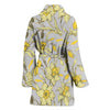 Daffodils Pattern Print Design DF05 Women Bathrobe