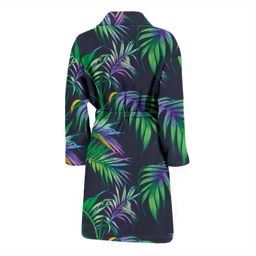 Palm Leaves Pattern Print Design PL04 Men Bathrobe