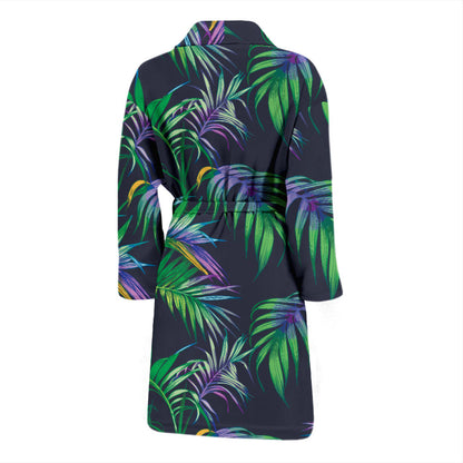 Palm Leaves Pattern Print Design PL04 Men Bathrobe