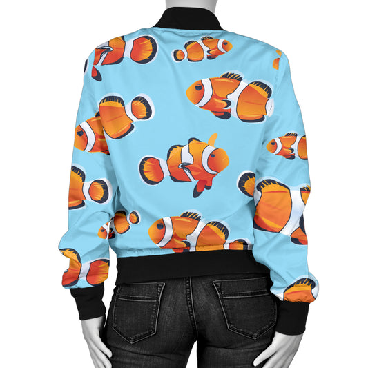 Clownfish Pattern Print Design 01 Women's Bomber Jacket