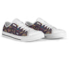 Tribal native american Aztec White Bottom Low Top Shoes