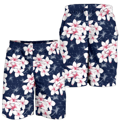 Plumeria Pattern Print Design PM017 Mens Shorts