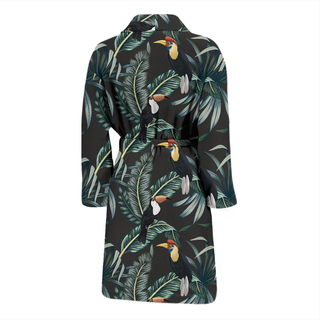 Rainforest Pattern Print Design RF06 Men Bathrobe