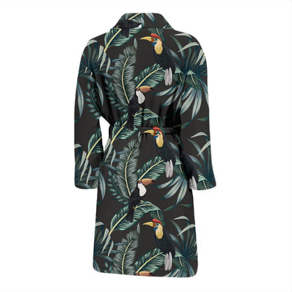 Rainforest Pattern Print Design RF06 Men Bathrobe