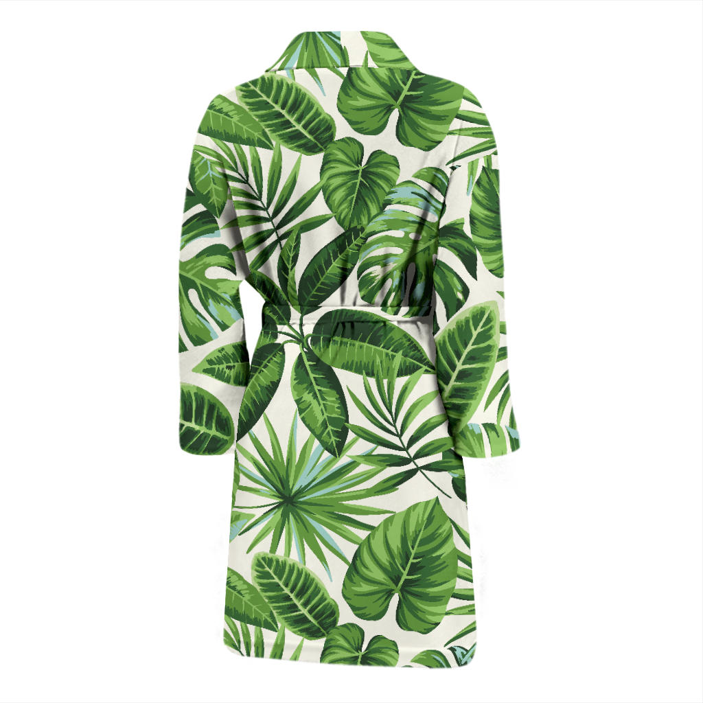 Tropical Flower Pattern Print Design TF013 Men Bathrobe