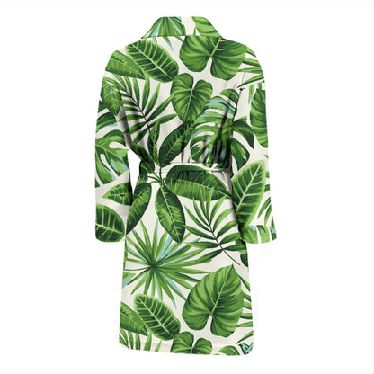 Tropical Flower Pattern Print Design TF013 Men Bathrobe