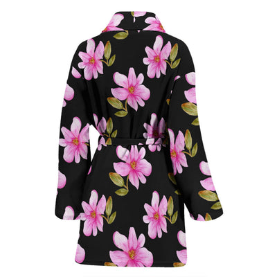 Magnolia Pattern Print Design MAG06 Women Bathrobe