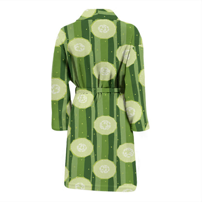 Cucumber Pattern Print Design CC03 Men Bathrobe