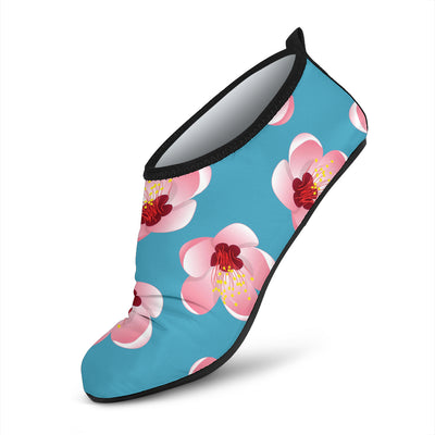 Cherry Blossom Pattern Print Design CB09 Aqua Water Shoes