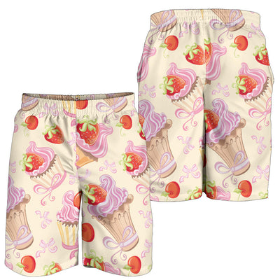 Strawberry Pink CupCake Mens Shorts