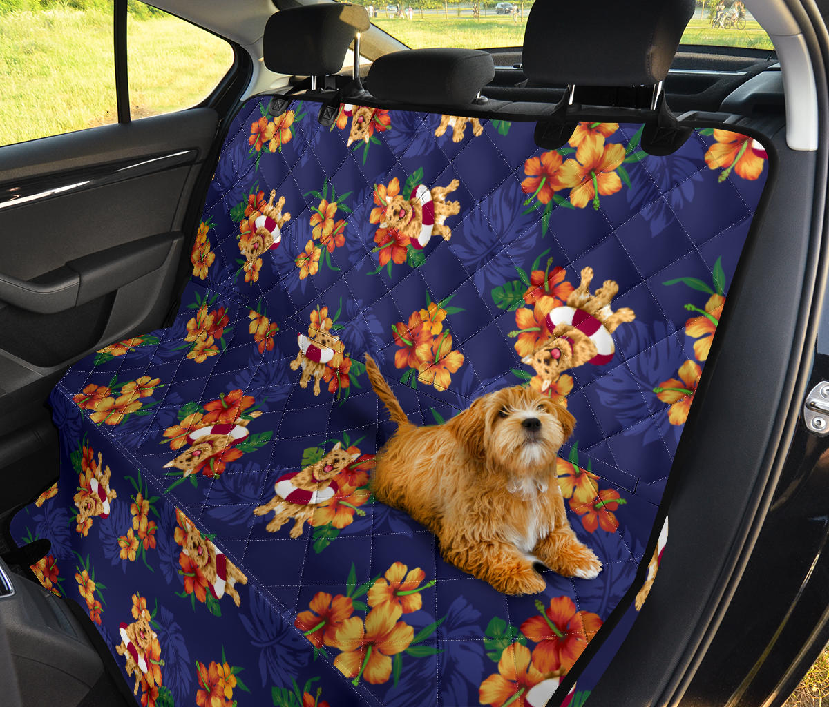 Hawaiian Themed Pattern Print Design H02 Rear Dog  Seat Cover