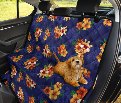 Hawaiian Themed Pattern Print Design H02 Rear Dog  Seat Cover