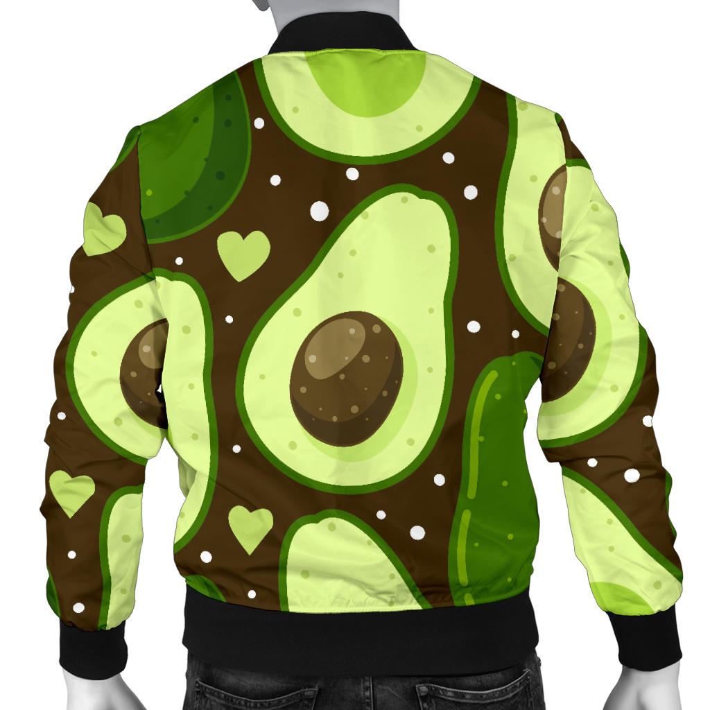 Avocado Pattern Print Design AC04 Men Bomber Jacket