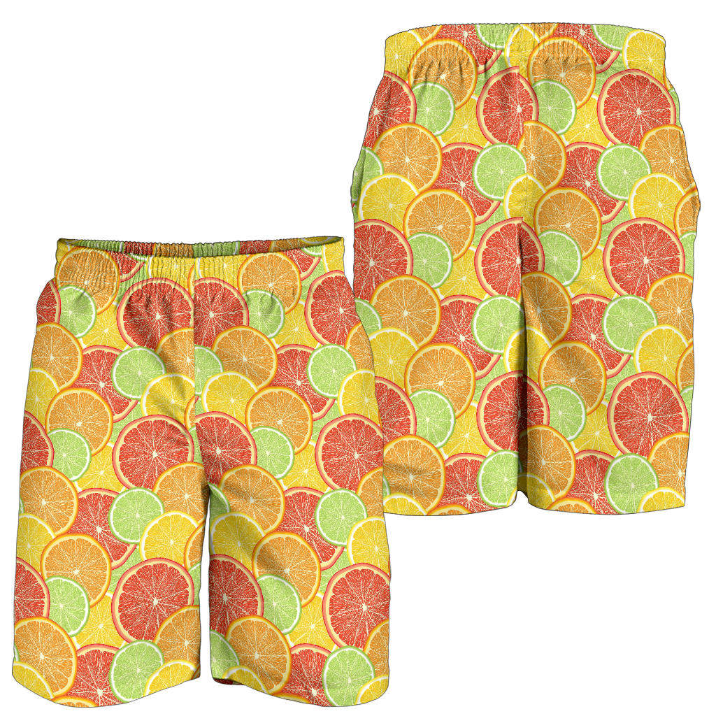 Grapefruit Pattern Print Design GF01 Mens Shorts