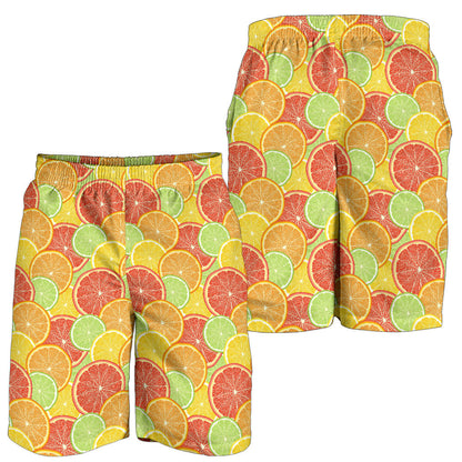 Grapefruit Pattern Print Design GF01 Mens Shorts