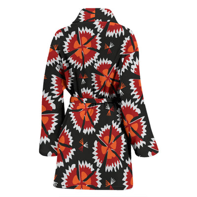 Carnations Pattern Print Design CN03 Women Bathrobe