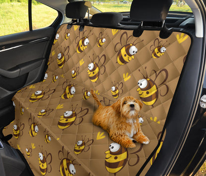 Bee Pattern Print Design BEE09 Rear Dog  Seat Cover