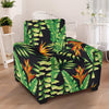 Hawaiian Flower Tropical Palm Leaves Armchair Slipcover