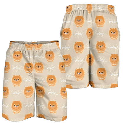 Pomeranians Pattern Print Design A04 Mens Shorts