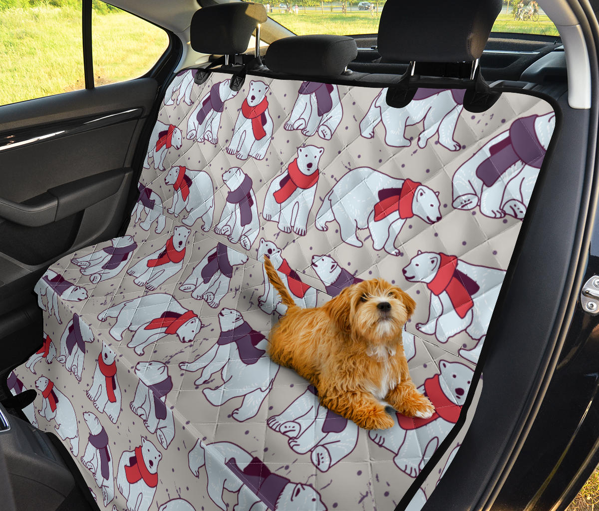 Polar Bear Pattern Print Design PB04 Rear Dog  Seat Cover