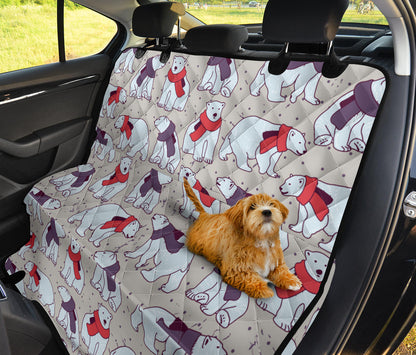 Polar Bear Pattern Print Design PB04 Rear Dog  Seat Cover