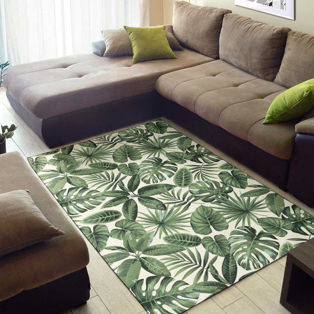 Palm Leaves Pattern Print Design PL014 Area Rugs