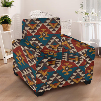 Knit Aztec Tribal Armchair Slipcover