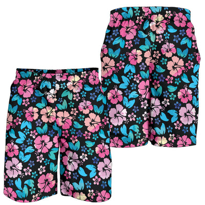 Pink Hibiscus Hawaiian Flower Mens Shorts