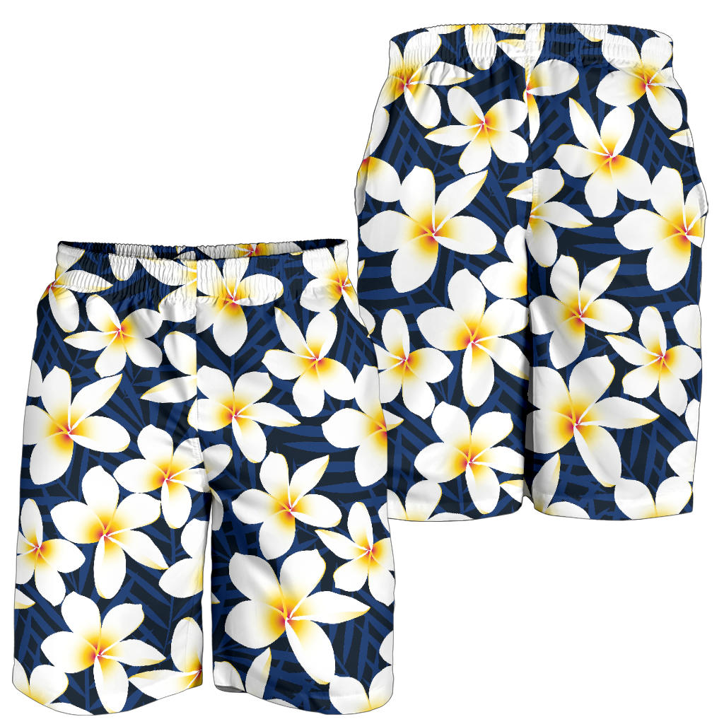 Plumeria Pattern Print Design PM026 Mens Shorts