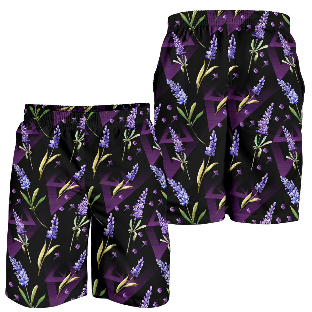 Lavender Pattern Print Design LV07 Mens Shorts