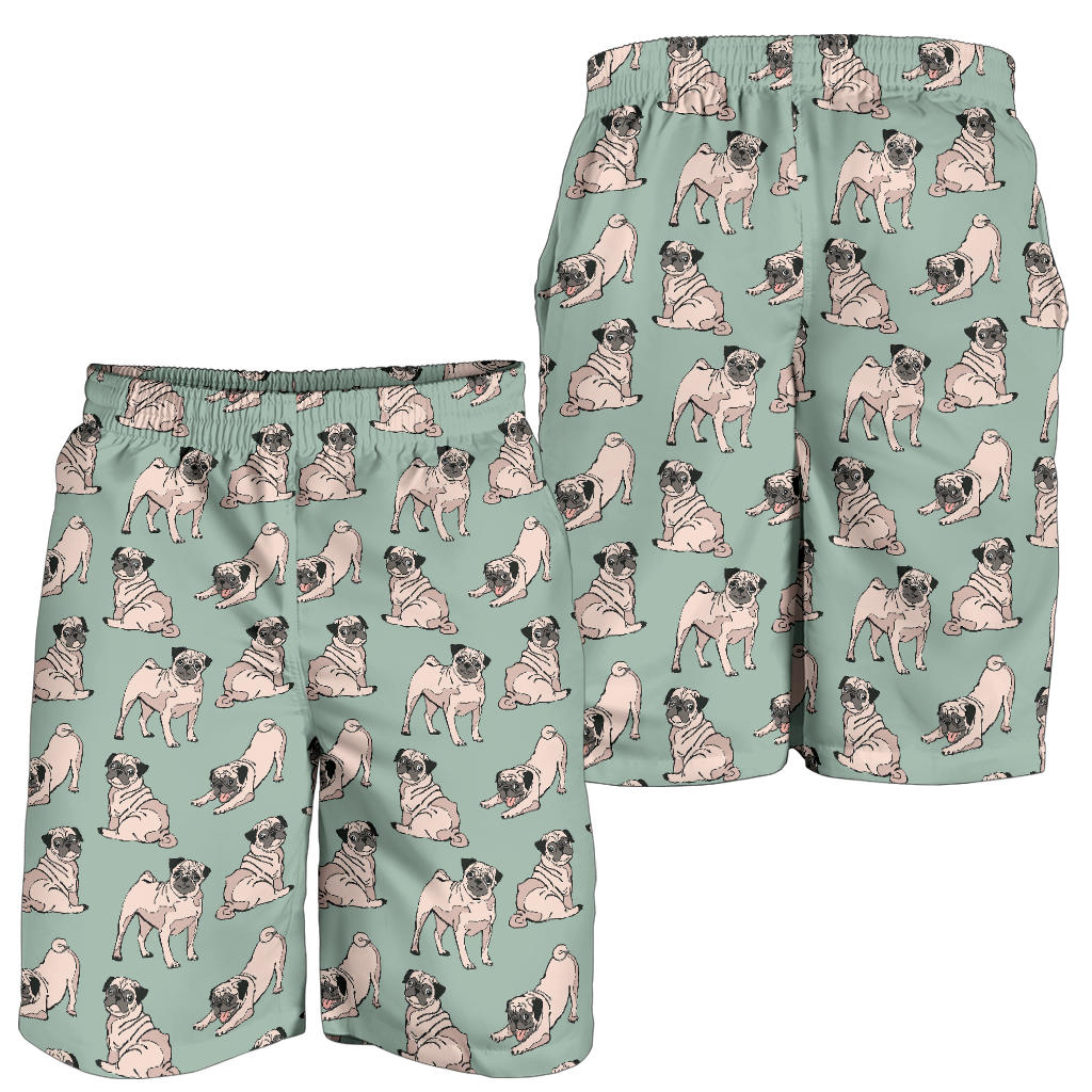 Pug Pattern Print Design A01 Mens Shorts