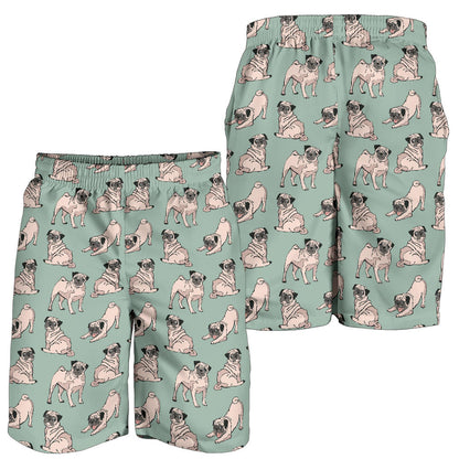 Pug Pattern Print Design A01 Mens Shorts