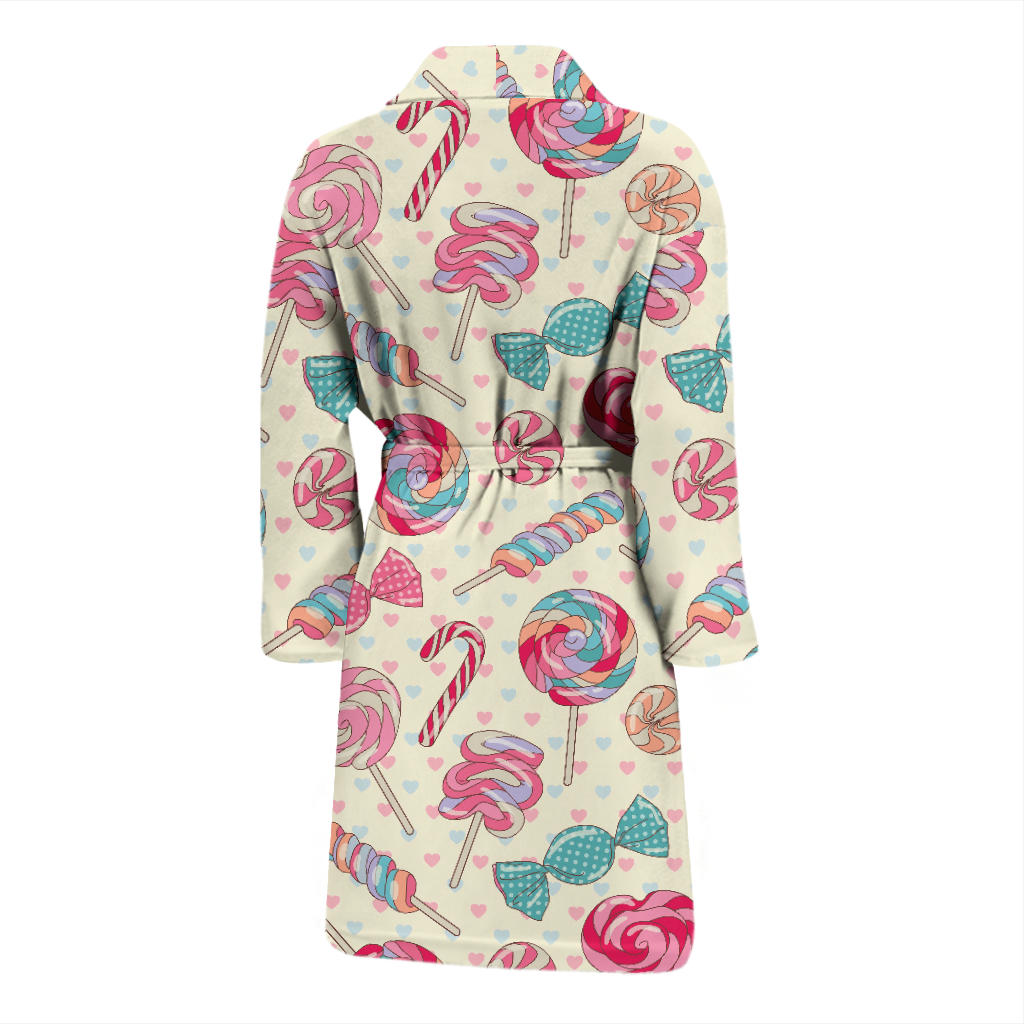 Candy Pattern Print Design CA04 Men Bathrobe