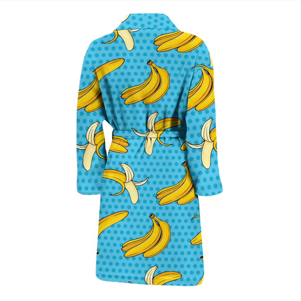 Banana Pattern Print Design BA08 Men Bathrobe