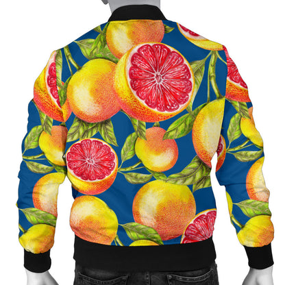 Grapefruit Pattern Print Design GF04 Men Bomber Jacket