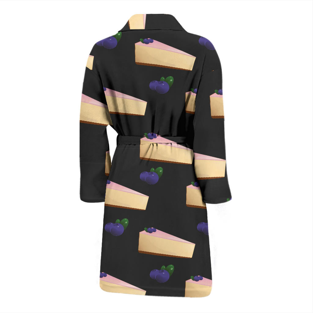 Cheesecake Blueberry Pattern Print Design CK01 Men Bathrobe