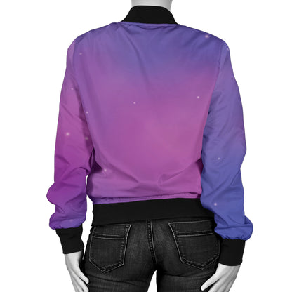 Nebula Pattern Print Design A05 Women's Bomber Jacket