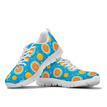 Grapefruit Pattern Print Design GF03 Sneakers White Bottom Shoes