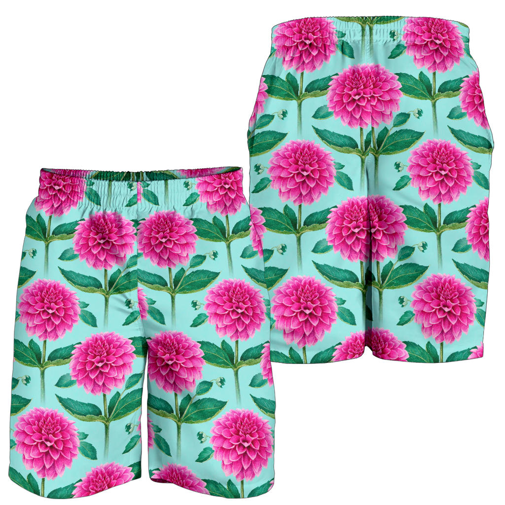 Dahlia Pattern Print Design DH08 Mens Shorts