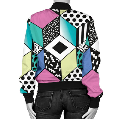 90s Pattern Print Design 3 Women's Bomber Jacket