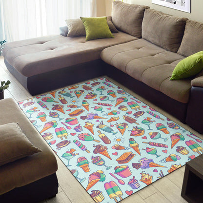 Ice Cream Pattern Print Design IC02 Area Rugs