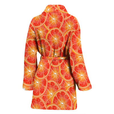 Grapefruit Pattern Print Design GF06 Women Bathrobe