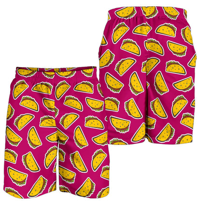 Taco Pattern Print Design TC01 Mens Shorts