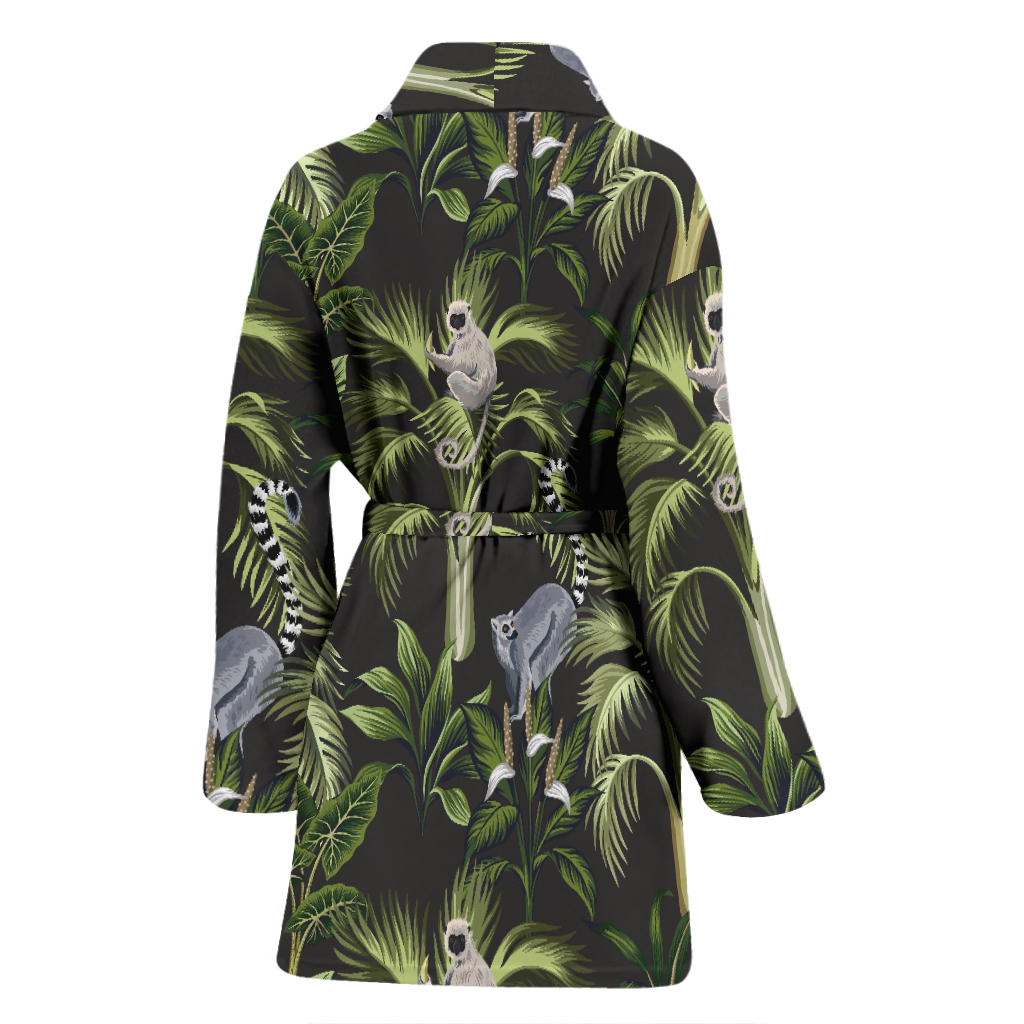 Rainforest Pattern Print Design RF05 Women Bathrobe