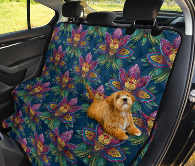 Lotus Boho Pattern Print Design LO04 Rear Dog  Seat Cover