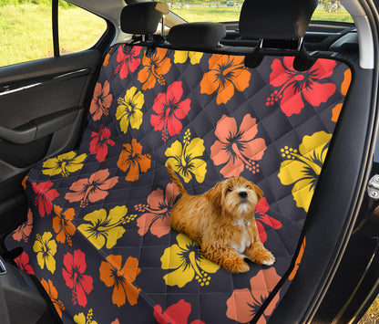 Hibiscus Pattern Print Design HB024 Rear Dog  Seat Cover